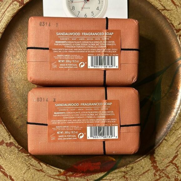 CASTELBEL PORTO Sandalwood Triple Milled Rich Scented Soap Bars for Men 2 Bars - Picture 5 of 6